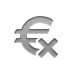 Currency, Euro, cross, sign DarkGray icon