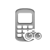 phone, Binoculars Gray icon