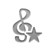 star, Composer, notation Gray icon