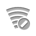 cancel, broadband Gray icon