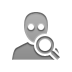 zoom, user, awake Gray icon