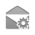 Gear, envelope, open Gray icon