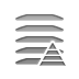 model, pyramid, osi Gray icon