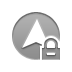 arrowhead, Lock, Up DarkGray icon