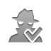 checkmark, Spyware Gray icon