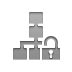 Lock, chart, open, organizational Gray icon
