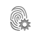 Gear, Fingerprint Gray icon