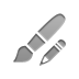 pencil, Brush Gray icon