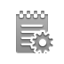 notepad, Gear Icon