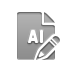 File, Ai, pencil, Format Gray icon