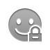smiley, Lock DarkGray icon