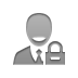 Lock, Salesman Gray icon