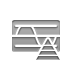 Cut, wave, pyramid Gray icon