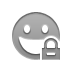 Lock, smiley, grin DarkGray icon