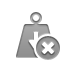 Close, weight Gray icon