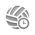 volleyball, Clock, Ball Gray icon