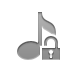 Lock, eighth, open, Note, music Gray icon
