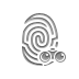 Binoculars, Fingerprint Gray icon