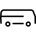 Automobile, van, transportation, vehicle, transport Black icon
