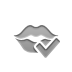 kiss, checkmark DimGray icon
