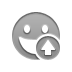 grin up, Up, smiley, grin DarkGray icon