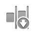 horizontal, Down, right, distribute Gray icon