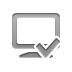 checkmark, monitor Gray icon