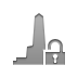 Monument, open, Lock Gray icon