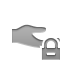 Hand, Lock, share Gray icon