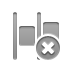 Left, distribute, horizontal, Close Gray icon