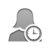woman, user, Clock Gray icon