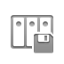 Diskette, frame Gray icon