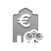 Euro, Bank, Binoculars Gray icon