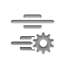 Center, distribute, Gear, vertical Gray icon