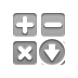 button, calculator, Down DarkGray icon