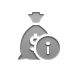 Bag, Dollar, Money, Info Gray icon