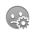 Gear, Confused, smiley DarkGray icon
