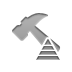 pyramid, hammer, technical Icon