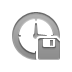 Diskette, Clock Gray icon