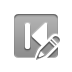 previous, pencil DarkGray icon