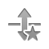 star, Flip, vertical Gray icon