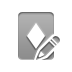 card, pencil, diamond, Game DarkGray icon