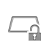 Lock, open, silver Gray icon