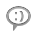 Chat, Emoticon Gray icon