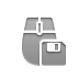 Mouse, Diskette DarkGray icon