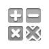 button, calculator, cross DarkGray icon