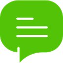 Chat, Bubble speech, Message, Conversation, Comment, interface LimeGreen icon
