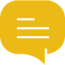 interface, Bubble speech, Chat, Message, Comment, Conversation Goldenrod icon