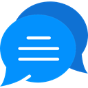 Bubble speech, Chat, Conversation, Comment, interface, Message DodgerBlue icon