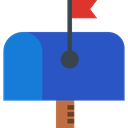 Mailboxes, mail, mails, Tools And Utensils, symbol, tool, tools, Mailbox, interface RoyalBlue icon